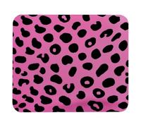 Luoweisi Leopard Pink Mouse Pad 25x21cm, Ultra-Thin Mouse Mat with Non-Slip Base for Computer Gaming Laptop, Home Office Use