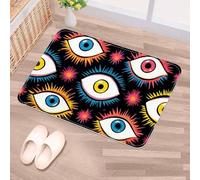 Luoweisi Magic Evil Eyes Door Mat 50 x 80 cm, Non-Slip Machine Washable Entryway Rug, Dog Door Mat, Super Absorbent Entry Rug for Front Door, Back Door, Kitchen, Bathroom