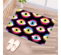 Luoweisi Magic Evil Eyes Door Mat 50 x 80 cm, Non-Slip Machine Washable Entryway Rug, Dog Door Mat, Super Absorbent Entry Rug for Front Door, Back Door, Kitchen, Bathroom