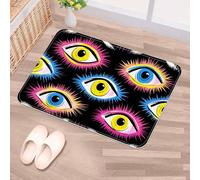 Luoweisi Magic Evil Eyes Door Mat 50 x 80 cm, Non-Slip Machine Washable Entryway Rug, Dog Door Mat, Super Absorbent Entry Rug for Front Door, Back Door, Kitchen, Bathroom