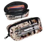 Luoweisi Pencil Case, Large Opening Pencil Pouch, Portable Stationery Organizer Pencil Bag, Office Travel Multifunctional Bag- Shepherds Floral