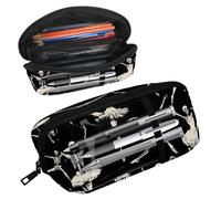 Luoweisi Pencil Case, Large Opening Pencil Pouch, Portable Stationery Organizer Pencil Bag, Office Travel Multifunctional Bag- Ballet Dancing Skeletons