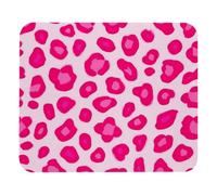 Luoweisi Pink Leopard Mouse Pad 25x21cm, Ultra-Thin Mouse Mat with Non-Slip Base for Computer Gaming Laptop, Home Office Use