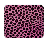 Luoweisi Pink Leopard Mouse Pad 25x21cm, Ultra-Thin Mouse Mat with Non-Slip Base for Computer Gaming Laptop, Home Office Use