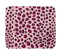Luoweisi Pink Leopard Mouse Pad 25x21cm, Ultra-Thin Mouse Mat with Non-Slip Base for Computer Gaming Laptop, Home Office Use