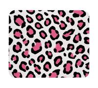 Luoweisi Pink Leopard Mouse Pad 25x21cm, Ultra-Thin Mouse Mat with Non-Slip Base for Computer Gaming Laptop, Home Office Use