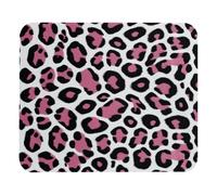 Luoweisi Pink Leopard Mouse Pad 25x21cm, Ultra-Thin Mouse Mat with Non-Slip Base for Computer Gaming Laptop, Home Office Use