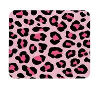 Luoweisi Pink Leopard Pattern Mouse Pad 25x21cm, Ultra-Thin Mouse Mat with Non-Slip Base for Computer Gaming Laptop, Home Office Use