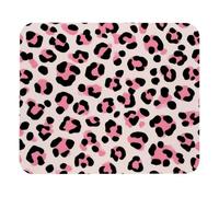 Luoweisi Pink Leopard Pattern Mouse Pad 25x21cm, Ultra-Thin Mouse Mat with Non-Slip Base for Computer Gaming Laptop, Home Office Use