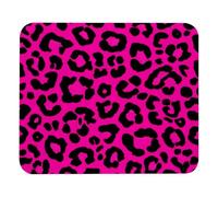 Luoweisi Pink Leopard Texture Mouse Pad 25x21cm, Ultra-Thin Mouse Mat with Non-Slip Base for Computer Gaming Laptop, Home Office Use