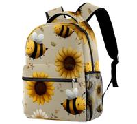 Luoweisi Sunflowers Bee Backpacks for Boys Girls Lightweight School Bag