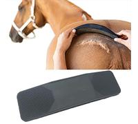 LUOXIYOUXUAN 6 In 1 Horse Grooming Brush Comb Rubber Massage Curry Strip Cleaner Horse Hairs Shedding Dematting Cleaning Tool