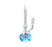 Luoxun-LX Specific Gravity Bottle, 50ml Flat Bottom with Thermometer,Lab Glass Pycnometer (50ml)