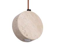 LUOYAOB Japanese Yellow Travertine Spotlight Pendant Light Kitchen Island Sink Mini Modern Stone Hanging Lamp Nordic Vintage Farmhouse Chandelier for Dining Room Bedroom