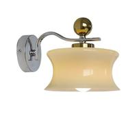 LUOYAOB Modern and Minimalism Bell Wall Sconc Glass Shade Wall Light Iron Body Wall Lamp E27 for Bedroom Living Room Hallway Staircase(Beige)