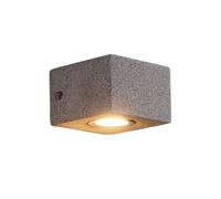 LUOYAOB Modern and Minimalism Rectangular Outdoor Wall Sconce Concrete Body Material Wall Lights 3000k Warm Wall Lamp for Porch Deck Fence Patio Hallway(Black)