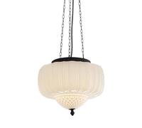 LUOYAOB Modern Chandelier Extra Large Schoolhouse Pendant Light Mid Century Milk Glass Chandelier Vintage Farmhouse Chain Suspended Lamp for Dinning Room Restaurant Hallway Kitchen Island