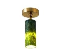 LUOYAOB Modern Retro Green Marble Flush Mount Ceiling Light Nordic Minimalist Adjustable Angle Close to Ceiling Lamp Indoor Home Decor Fixtures for Hallway Bathroom(22cm)