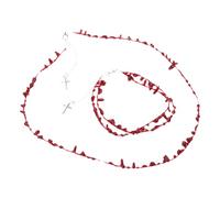 Luoyiyuan Crossed-shape Red Blood Female Exaggerated Clavicle Chain Temperament Necklace, One Size, as described, as described