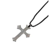 Luoyiyuan Elegant Crosses Pendant With Scripture Engraving In Sturdy Alloy For Believers, One Size, as described, as described