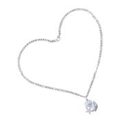 Luoyiyuan Elegant Sea Shell Pendant Necklace Neck Chain Accessory Showcasing Marine Charm, One Size, as described, as described