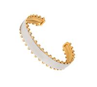 Luoyiyuan Simple Gold Bead Accent Earrings Exaggerated Cuff Bangle Stainless Steel Texture Social Accessory, One Size, as described, as described