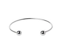 Luoyiyuan Stainless Steel Wire Adjustable Bangle Blanks Cuff With Removable Ball Bead For Jewelry Making