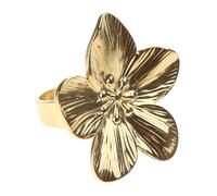 Luoyiyuan Vintage Flower Stainless Steel Open Fashion Simple Promise Jewelry Adjustable