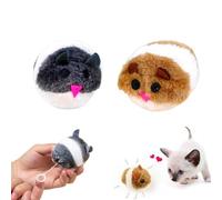 Luoyuanjia 2 PCS Clockwork Mouse Toy Creative Toy Mouse Wind Up Mouse Funny Plush Mouse Toy for Cat Dog Pet