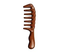 Luoyuanjia Natural Sandalwood Wide Tooth Comb, U-Shaped Design, Massage Comb, Hair Styler for Men & Women, Gray, 1 Count, 20cm x 5.5cm