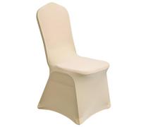 LUOZIQINX Banquet Chair Covers Wedding Party, Removable Washable Spandex Stretch Slipcovers, Protective Chair Cover for Wedding, Party And Banquet,champagne,10pcs