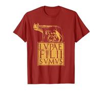 Lupa Ancient Rome Roman Empire Quote T-Shirt, Men, Cranberry Red, Medium