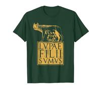 Lupa Ancient Rome Roman Empire Quote T-Shirt, Men, Dark Green, X-Large