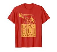 Lupa Ancient Rome Roman Empire Quote T-Shirt, Men, Red, X-Large