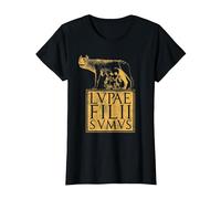 Lupa Ancient Rome Roman Empire Quote T-Shirt, Women, Black, Medium