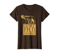 Lupa Ancient Rome Roman Empire Quote T-Shirt, Women, Brown, 3X-Large
