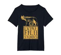 Lupa Ancient Rome Roman Empire Quote T-Shirt, Women's Plus, Black, 3X