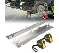 Lupar Heavy Duty Toe Alignment Tool Plates with Tape Measures, Upgrade Stainless Steel Wheel Alignment Tool Plate with Hanging Holes for Easy Wall-Mounted Storage, Silver