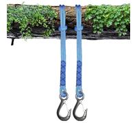 LUPATDY Set of 2 Swing Tree Attachment Rope 100cm, Hanging Swing Rope with Hooks (Holds 200 kg), Suspension Mounting Set for Outdoor Playground, 10 mm Diameter,Blue