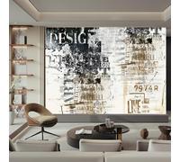 LUPAXA 3D Mural Vintage Newspaper Pattern 200x150cm,Abstract Art Silk Cloth Decor Wallpaper,for Bedroom Living Room Sofa TV Background Not Self Adhesive