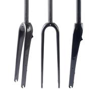 LUPEMCON Gravel Fork 700C Carbon Fiber Road Bike Rigid Fork QR 9mm Disc Brake 1 1/8'' Straight/Tapered Tube Light Bicycles Front Fork(Matte Black,Straight)