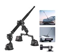 Lupholue 44-Inch Extendable Selfie Stick Car Mount Kit Universal Suction Cup Mount for Windshield Compatible with GoPro, Insta360 X4/X3/X2/X/One RS/R