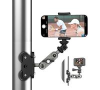 Lupholue Magnetic Camera Mount with 4 Super Magnets, Universal Metal Surface Mount Sports Video Recording Kit Dual Ball Head & Adjustable Metal Arm for GoPro, Mevo Start, iPhone, DJI Osmo