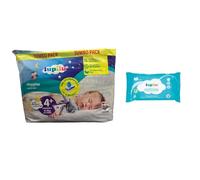 Lupilu Size 4+ Maxi+ Nappies Jumbo 78 Pack + 60 Fragrance Free Baby Wipes