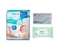 Lupilu Size 5 Nappies 40 Pack Bundle with Nappy Sacks & Lightly Fragranced Wipes