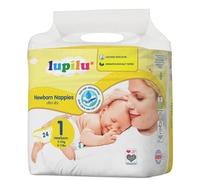 Lupilu Ultra Dry Newborn Nappies, Size 1, 2-5kg, Wetness Indicator, Dermatologically Tested, 24 Count