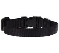 Lupine Adjustable Dog Collar for Small Dogs 1/2-inch/ 6 - 9-inch Black