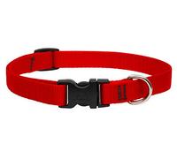 Lupine Adjustable Dog Collar for Small/ Medium Dogs 3/4-inch/ 9 - 14-inch Red