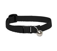 Lupine Breakaway Cat Collar with Bell, 1/2-inch/ 8-12-inch, Black