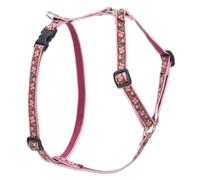Lupine Cherry Blossom Patterned Roman Harness for Small Dogs, 1/2-inch/ 9 - 14-inch